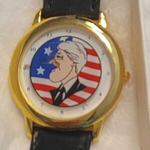 Rare Vintage Political Statement Bill Clinton Nose Grows Wrist Watch